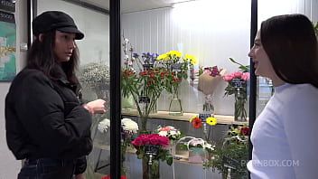 Play Worker of flower shop enticed into threeway with hot couple