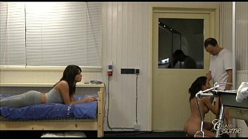 Play Juicy brunettes Melanie and Abelia nursing in threesome