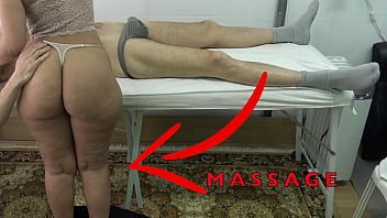 Play Maid Masseuse with Big Butt let me Lift her Dress & Fingered her Pussy While she Massaged my Dick !